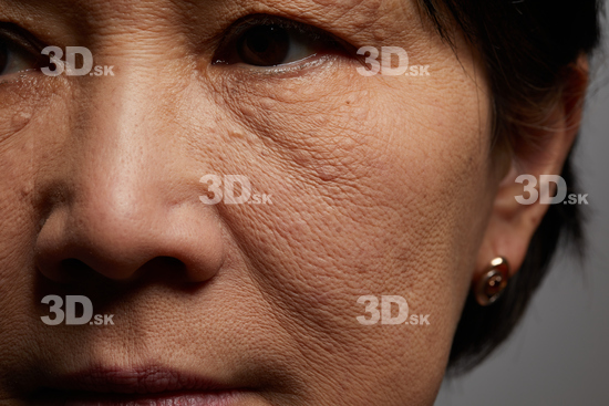 Eye Face Nose Cheek Skin Woman Asian Slim Wrinkles Studio photo references