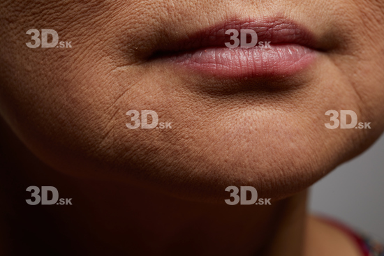 Face Mouth Skin Woman Asian Slim Wrinkles Studio photo references