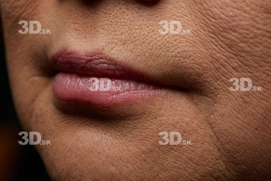 Face Mouth Skin Woman Asian Slim Wrinkles Studio photo references