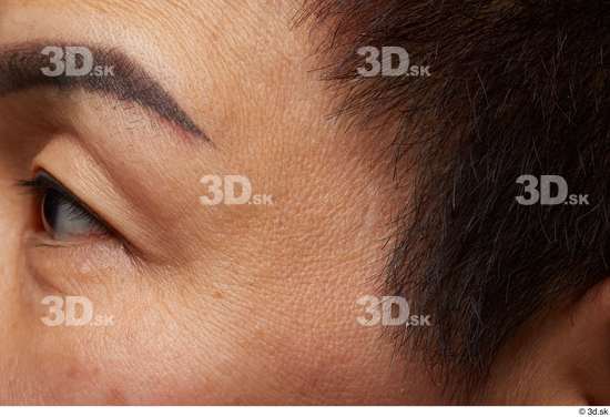 Woman Asian Slim Face Skin Textures