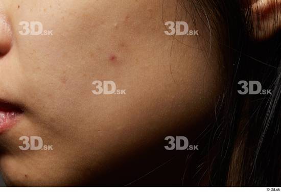 Face Cheek Skin Woman Asian Slim Studio photo references