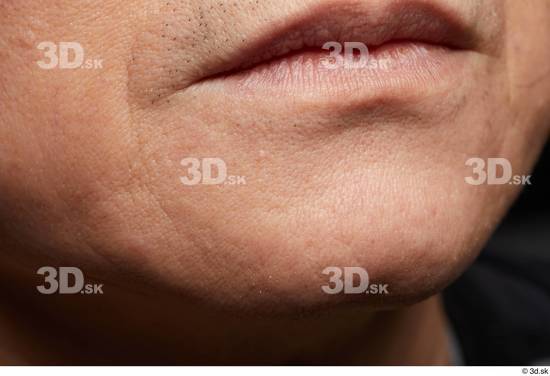 Face Mouth Skin Man Asian Slim Wrinkles Studio photo references