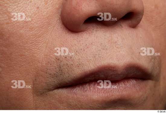 Face Mouth Nose Skin Man Asian Slim Wrinkles Studio photo references