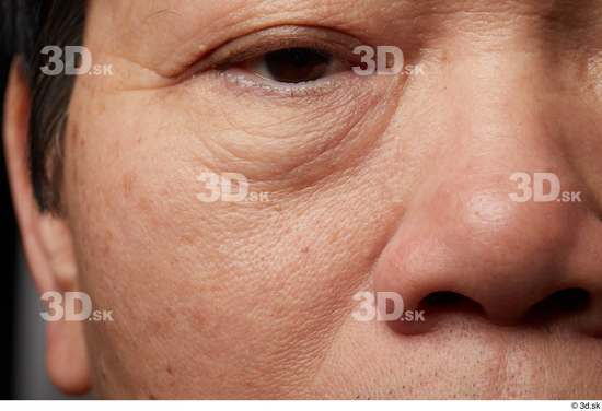 Eye Face Nose Cheek Skin Man Asian Slim Wrinkles Studio photo references