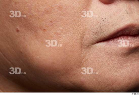 Face Mouth Cheek Skin Man Asian Slim Wrinkles Studio photo references