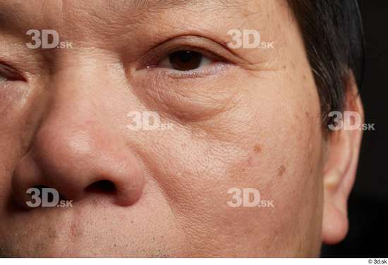Eye Face Nose Cheek Skin Man Asian Slim Wrinkles Studio photo references