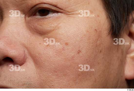 Eye Face Nose Cheek Skin Man Asian Slim Wrinkles Studio photo references