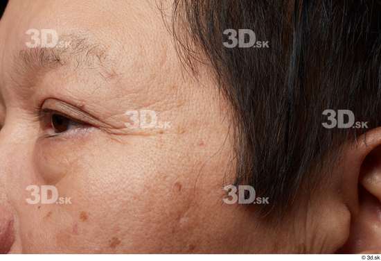 Eye Face Cheek Skin Man Asian Slim Wrinkles Studio photo references