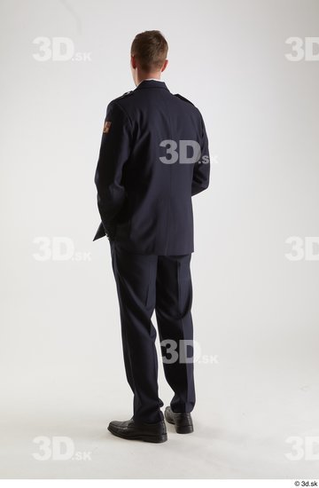 Whole Body Man White Uniform Slim Studio photo references