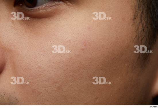 Face Cheek Skin Man Asian Slim Studio photo references