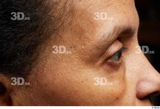 Eye Face Nose Cheek Hair Skin Woman Black Slim