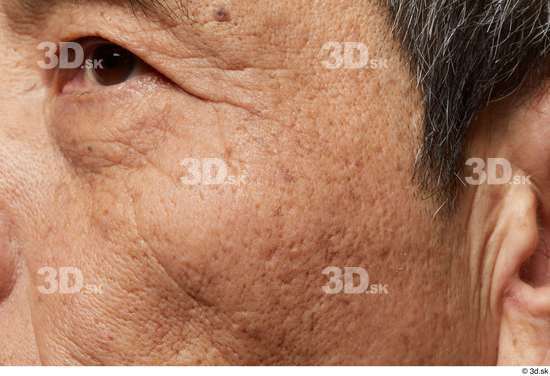 Eye Face Cheek Hair Skin Man Asian Slim Wrinkles Studio photo references