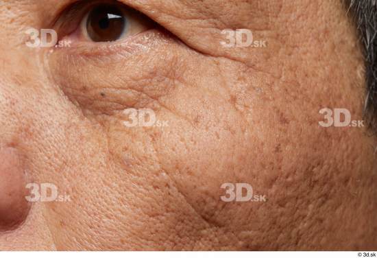 Eye Face Cheek Skin Man Asian Slim Wrinkles Studio photo references