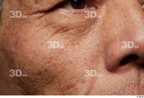 Face Nose Cheek Skin Man Asian Slim Wrinkles Studio photo references