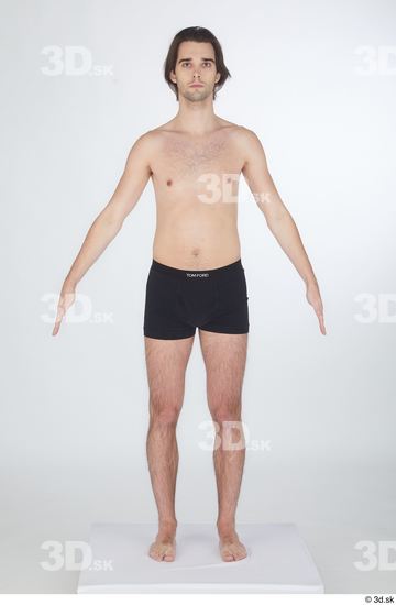 Man White Slim Male Studio Poses