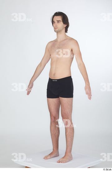 Man White Slim Male Studio Poses