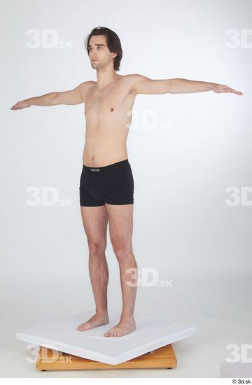 Man White Slim Male Studio Poses