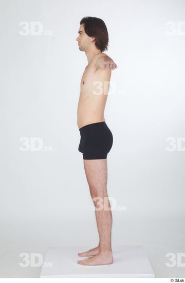 Man White Slim Male Studio Poses