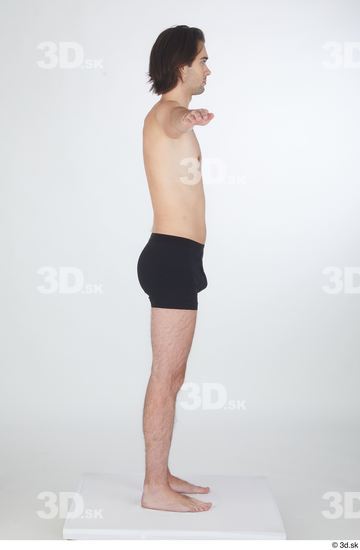 Man White Slim Male Studio Poses