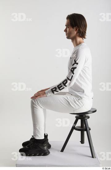 Man White Slim Male Studio Poses