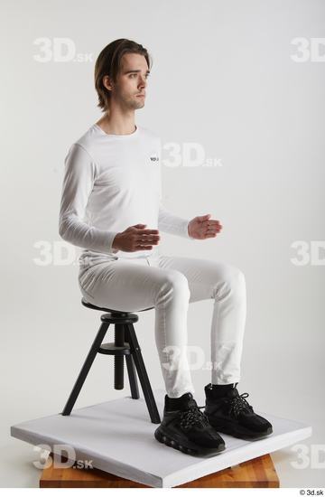 Man White Slim Male Studio Poses