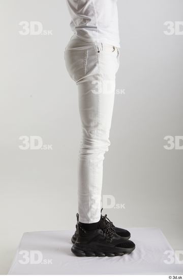 Man White Slim Male Studio Poses