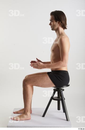 Man White Slim Male Studio Poses