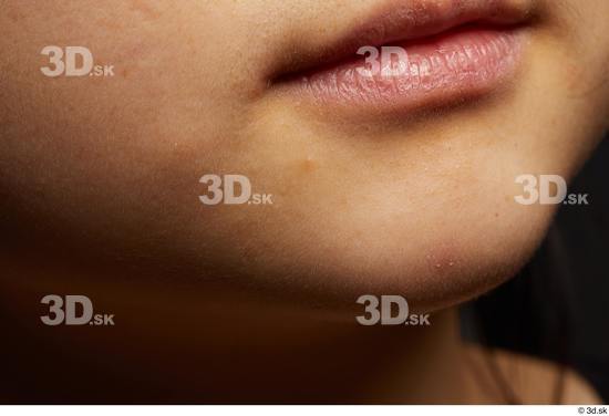 Face Mouth Skin Woman Asian Slim Studio photo references