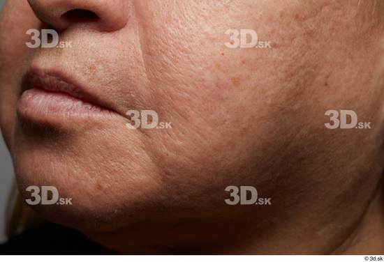 Face Mouth Cheek Skin Woman Chubby Wrinkles Studio photo references