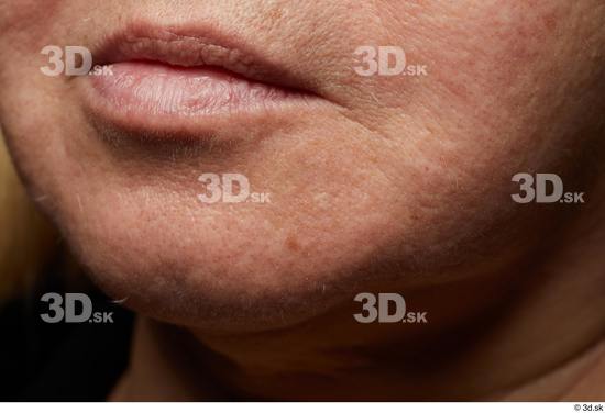 Face Mouth Skin Woman Chubby Wrinkles Studio photo references