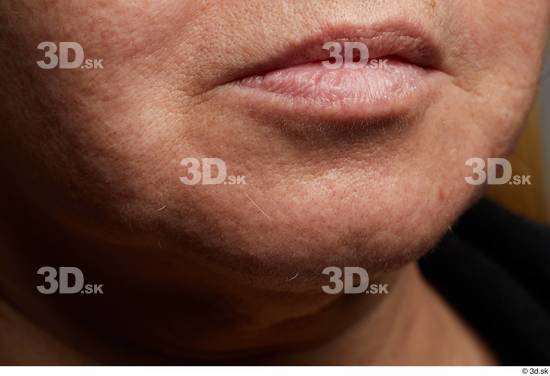 Face Mouth Skin Woman Chubby Wrinkles Studio photo references