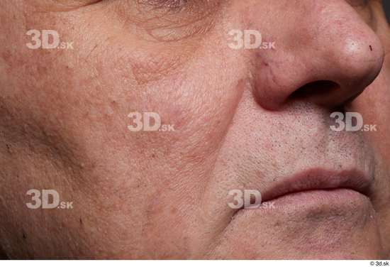 Face Mouth Nose Cheek Skin Man White Slim Wrinkles Studio photo references