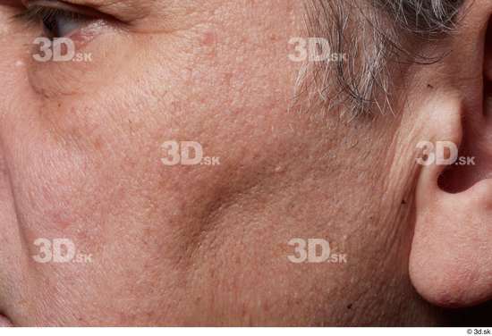 Face Cheek Ear Hair Skin Man White Slim Wrinkles Studio photo references