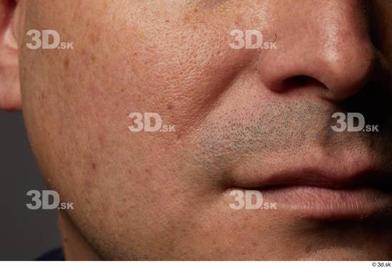 Face Mouth Nose Cheek Skin Man White Slim Studio photo references