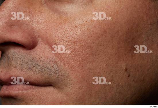 Face Mouth Cheek Skin Man White Slim Wrinkles Studio photo references