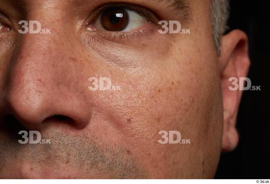 Eye Face Nose Cheek Ear Skin Man White Slim Wrinkles Studio photo references