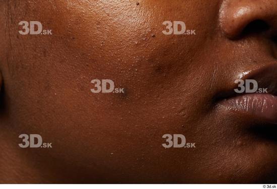 Face Cheek Skin Woman Black Slim Studio photo references