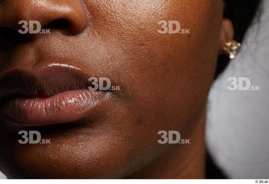 Face Mouth Nose Cheek Skin Woman Black Slim Studio photo references