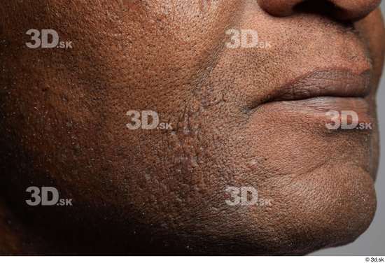 Face Mouth Cheek Skin Man Black Slim Wrinkles Studio photo references