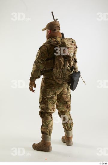 Whole Body Weapons-Rifle Man Pose with machine rifle White Army Athletic Studio photo references