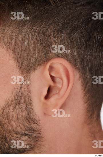 Ear Man White Casual Slim Athletic Street photo references