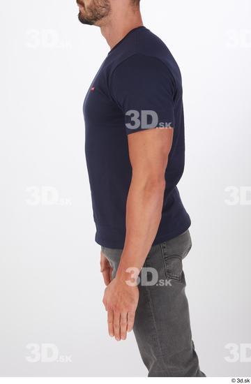 Arm Upper Body Man White Casual Slim Athletic Street photo references