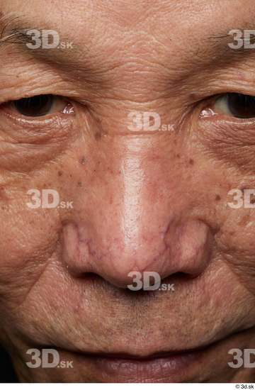 Face Nose Man Asian Slim Wrinkles Studio photo references