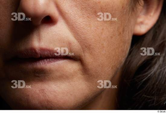 Face Mouth Nose Cheek Ear Skin Woman Slim Wrinkles Studio photo references