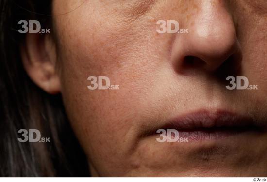 Face Mouth Nose Cheek Skin Woman Slim Wrinkles Studio photo references