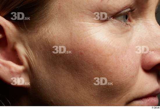 Eye Face Mouth Cheek Ear Hair Skin Woman White Slim Wrinkles Studio photo references