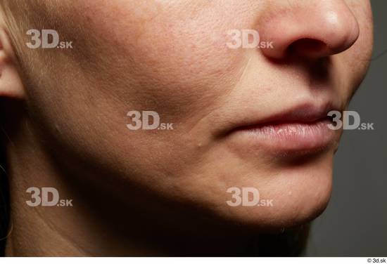 Face Mouth Nose Cheek Skin Woman White Slim Wrinkles Studio photo references