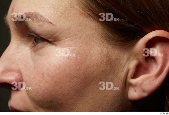 Eye Face Cheek Ear Hair Skin Woman White Slim Wrinkles Studio photo references