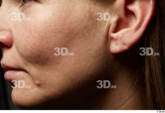 Face Mouth Cheek Ear Skin Woman White Slim Wrinkles Studio photo references