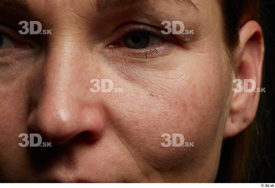 Face Nose Cheek Ear Skin Woman White Slim Wrinkles Studio photo references